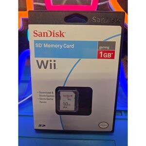 Sandisk Nintendo Wii Memory Card 1GB NIB - In Case - Uncommon!